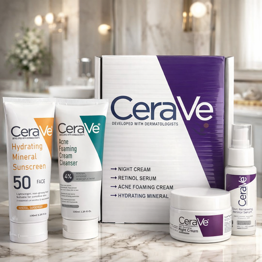 CeraVe Acne & Anti-Aging Skincare Set with Cleanser, Retinol & SPF 50