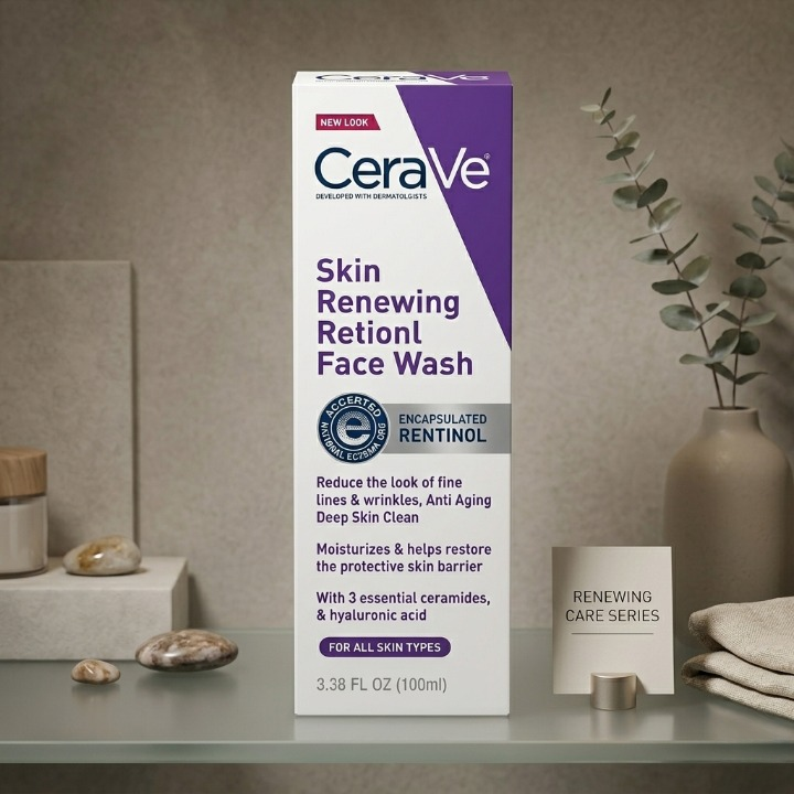CeraVe Retinol Face Wash – Anti-Aging Cleanser with Ceramides (100ml)
