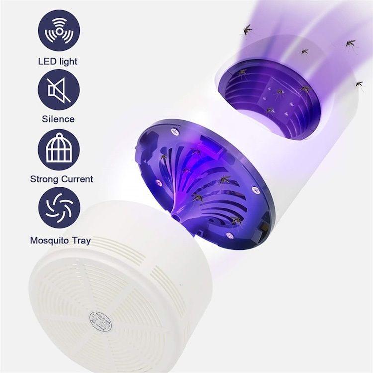 USB Electric Mosquito Trap Lamp with Suction Fan. Safe & Child-Friendly
