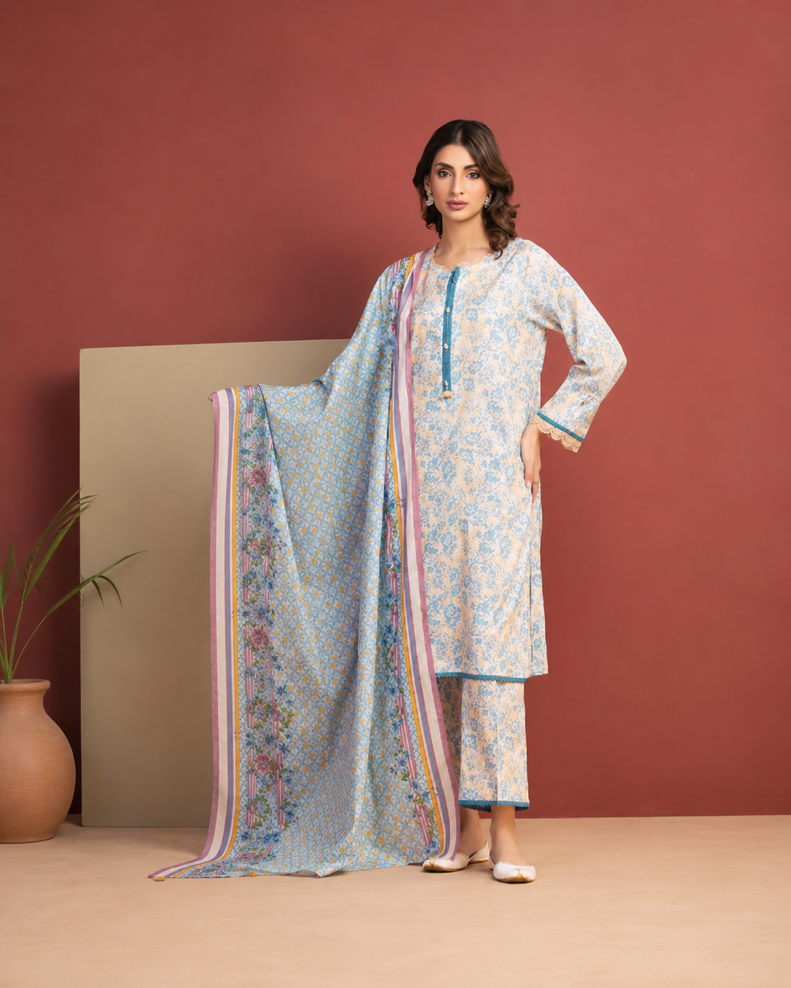 Eden Robe Premium 3-Piece Digital Printed Lawn Suit