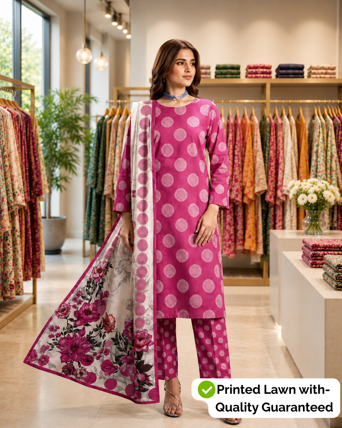 Original 3-Piece Unstitched Printed Lawn Suit