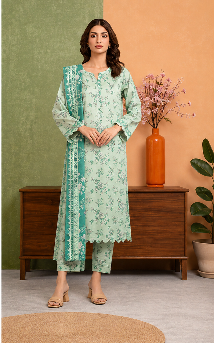 Eden Robe Premium 3-Piece Digital Printed Lawn Suit